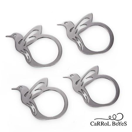 Picture of Carrol Boyes Napkin Ring Set Hummingbird